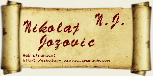 Nikolaj Jozović vizit kartica